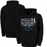 Men's Carolina Panthers G III Sports by Carl Banks Post Season Full Zip Hoodie Black,baseball caps,new era cap wholesale,wholesale hats